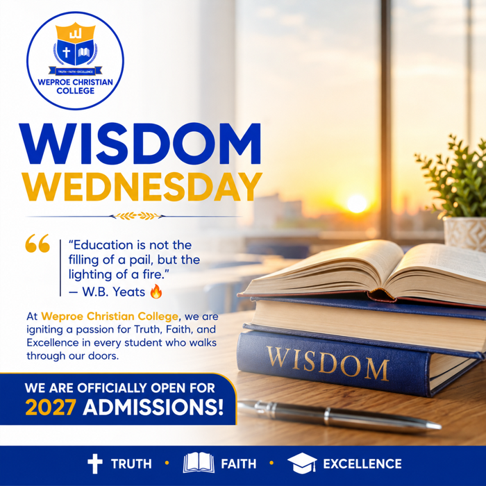 Wisdom Wednesday post — 2027 admissions