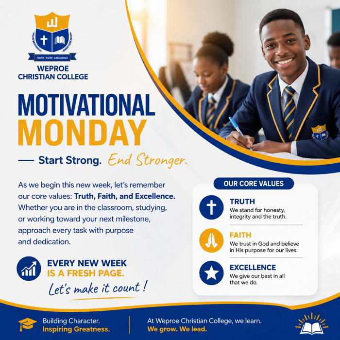 Motivational Monday post — core values